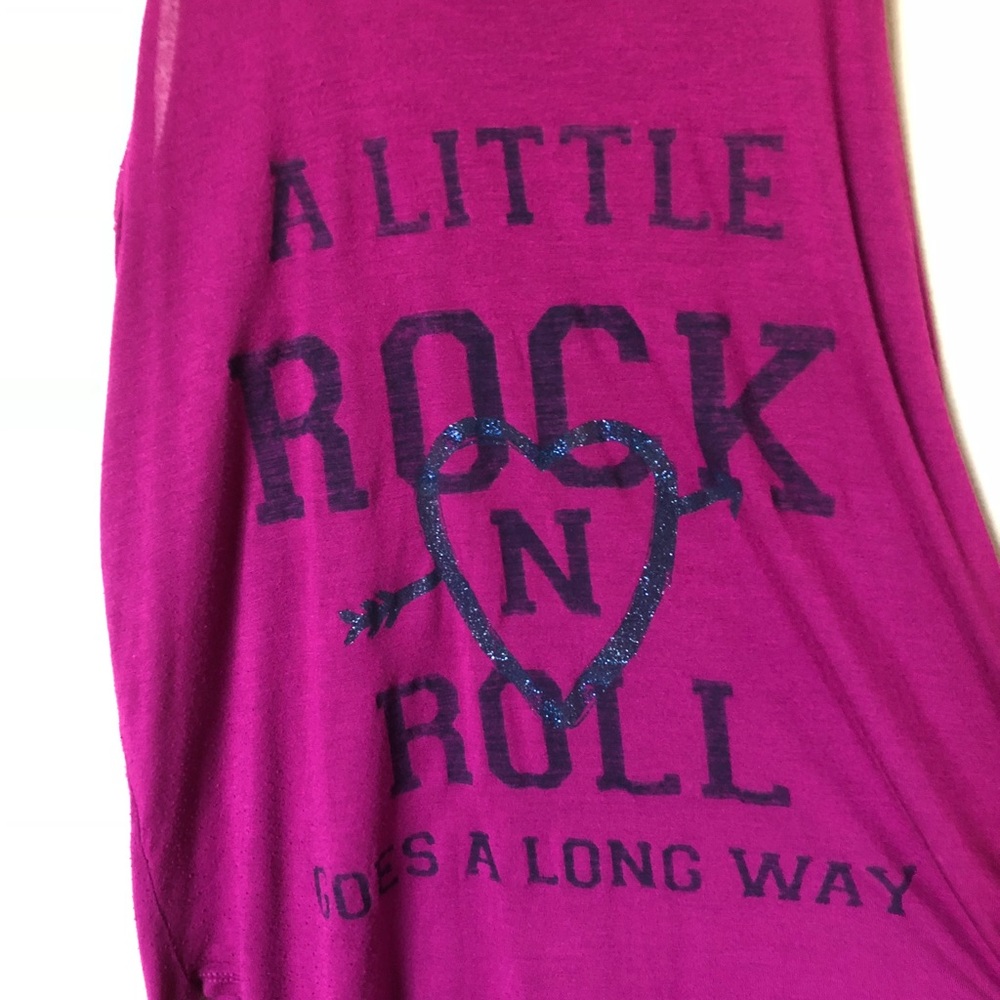{Express} Deep Fuchsia High Low Hem Shell Tank Top - Picture 4 of 7